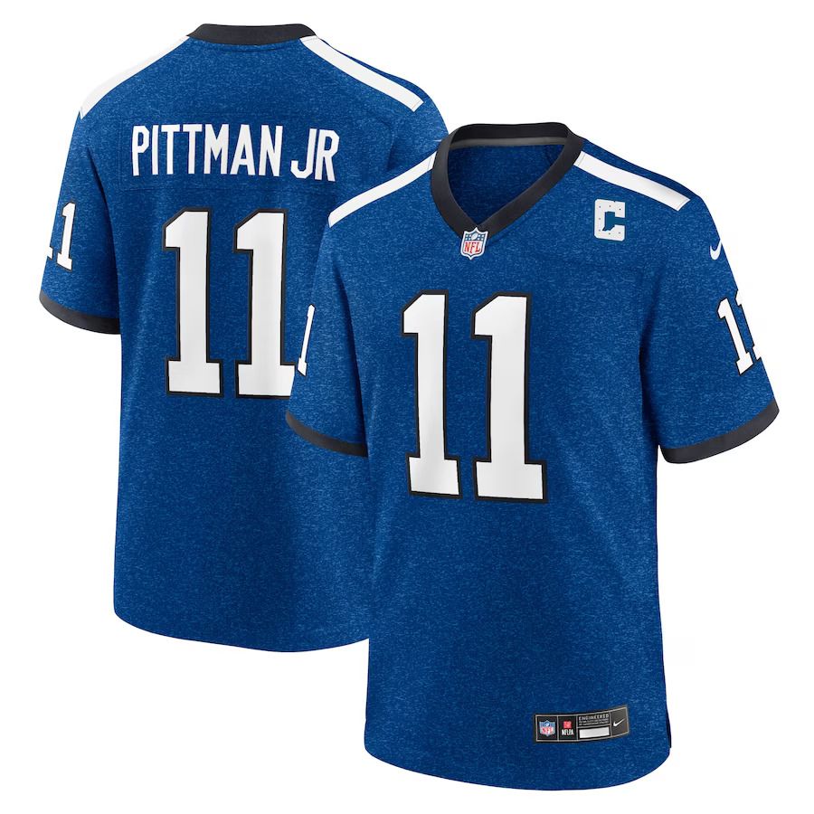 Men Indianapolis Colts #11 Michael Pittman Jr. Nike Royal Indiana Nights Alternate Game NFL Jersey